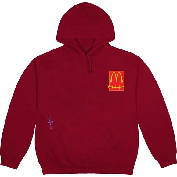 Travis Scott x McDonald's Cactus Jack Live From Utopia Sticker Hoodie Red Large